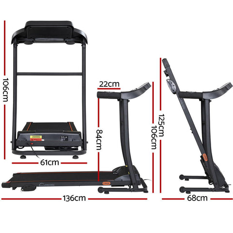 Image of Everfit Electric Treadmill Incline Home Gym Exercise Machine Fitness 400mm - 106cm x 136cm
