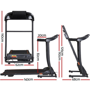 Everfit Electric Treadmill Incline Home Gym Exercise Machine Fitness 400mm - 110cm x 143cm