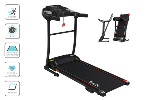 Image of Everfit Electric Treadmill Incline Home Gym Exercise Machine Fitness 400mm - 110cm x 143cm