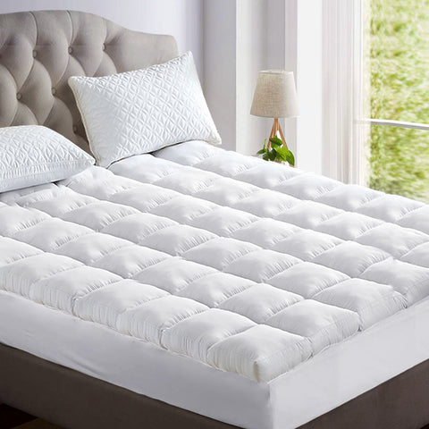 Image of Giselle King Mattress Topper Bamboo Fibre Pillowtop Protector