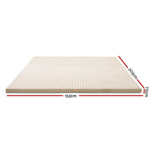 Giselle Bedding 7 Zone Latex Mattress Topper Underlay 7.5cm Queen Mat Pad Cover