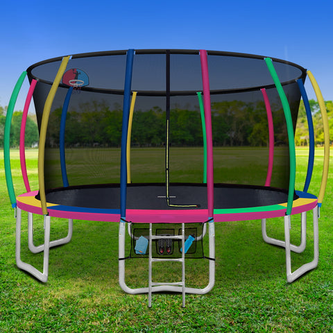 Image of trampoline with basketball 