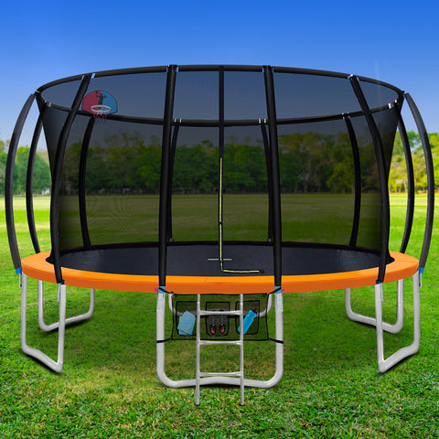 Image of trampoline with basketball 