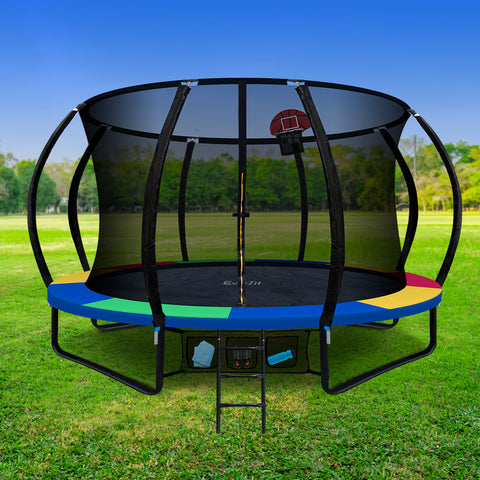 Image of trampoline with basketball 