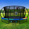 trampoline with basketball 