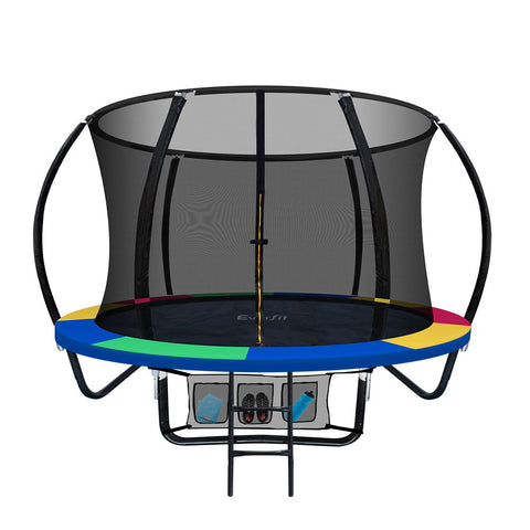 Image of Everfit 8FT Trampoline Round - Rainbow