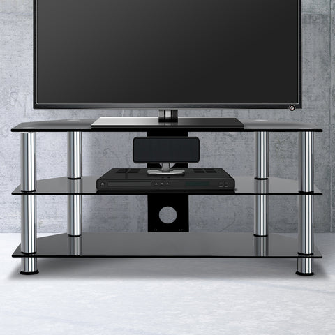 Image of Artiss TV Stand Entertainment Unit Media Cabinet Temptered Glass 3 Tiers