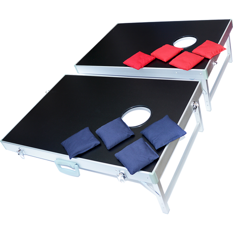 Image of Bean Bag Toss Cornhole Game Set Aluminium Frame Portable Design