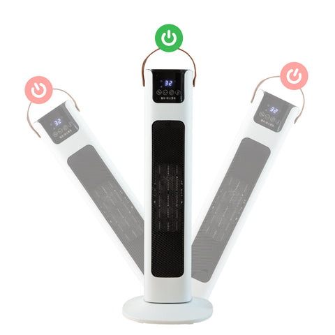 Image of Pursonic Electric Ceramic Tower Heater Portable Oscillating Remote Control - White