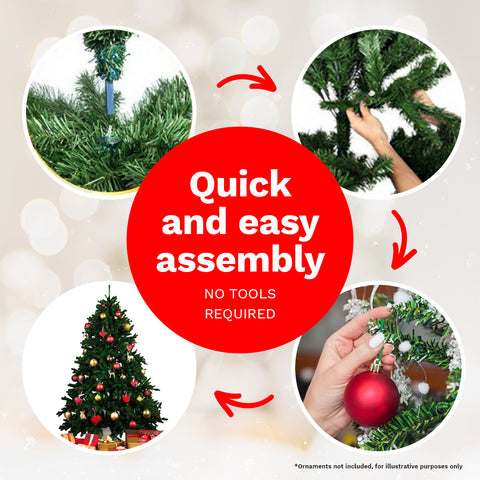 Image of Christmas By Sas 1.8m Pine Christmas Tree 550 Tips Full Figured Easy Assembly