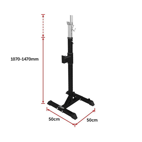 Image of Squat Rack Stand Pair Bench Press Weight Lifting Barbell