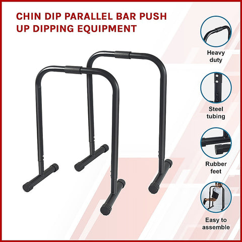 Image of Chin Dip Parallel Bar Push Up Dipping Equipment