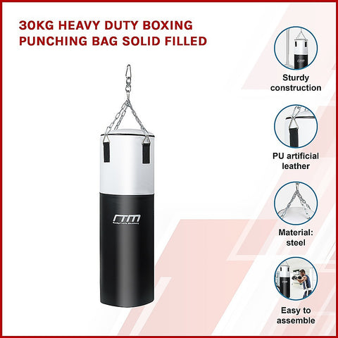Image of 30kg Heavy Duty Boxing Punching Bag Solid Filled