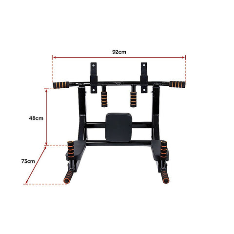 Image of Heavy Duty Wall Mounted Power Station - Knee Raise - Pull Up - Chin Up -Dips Bar