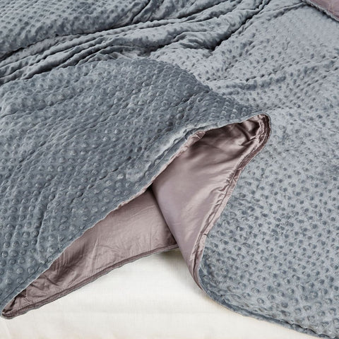 Image of Weighted Blanket with Bamboo and Dotted Minky Cover 7kg