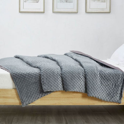 Image of Weighted Blanket with Bamboo and Dotted Minky Cover  2.2kg