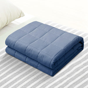 Giselle Cooling Weighted Blanket Kids 2.3KG Gravity Blankets Relax Summer Blue