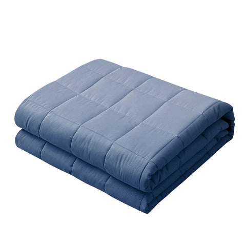 Image of Giselle Weighted Blanket Adult 5KG Gravity Blankets Deep Relax Summer Cooling Blue
