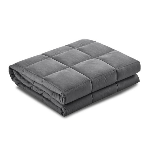 Image of Weighted Blanket Kids 2.3KG Heavy Gravity Blankets Microfibre Cover Comfort Calming Deep Relax Better Sleep Grey