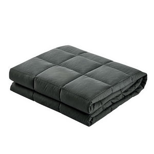 Giselle Bedding 9KG Cotton Heavy Gravity Weighted Blanket Deep Relax Adult Black