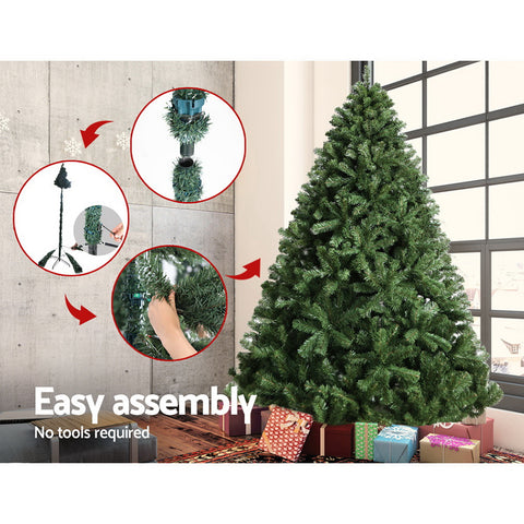 Image of Jingle Jollys 2.1M 7FT Christmas Tree Xmas Decoration Home Decor 1250 Tips Green