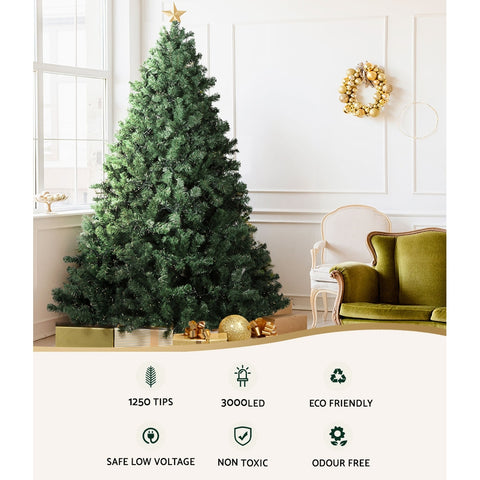 Image of Jingle Jollys Christmas Tree 2.1M Xmas Tree with 3000 LED Lights Warm White