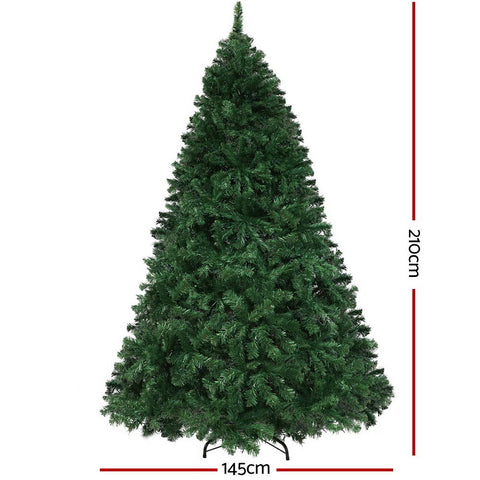 Image of Jingle Jollys Christmas Tree LED 2.1M 7FT Xmas Decorations Green Home Decor