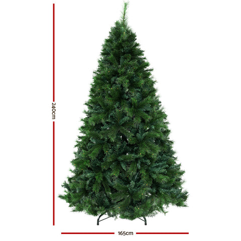 Image of Jingle Jollys Christmas Tree 2.4M Xmas Trees Decorations Pine-Needle 2100 Tips