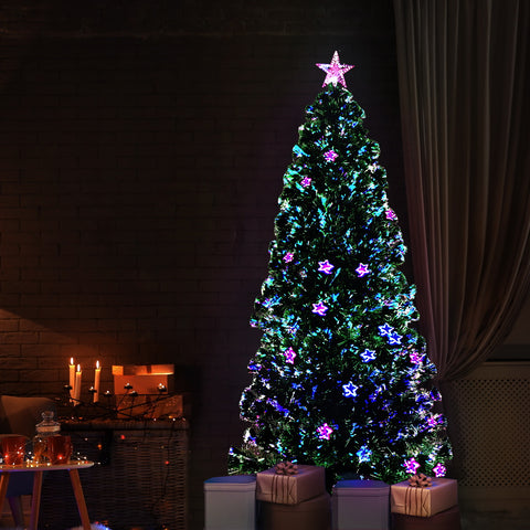 Image of Jingle Jollys 1.8M 6FT LED Christmas Tree Xmas Optic Fiber Multi Colour Lights