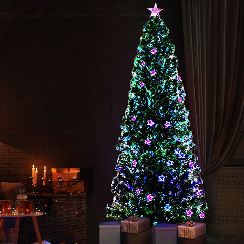 Image of Jingle Jollys 2.4M 8FT LED Christmas Tree Xmas Optic Fiber Multi Colour Lights