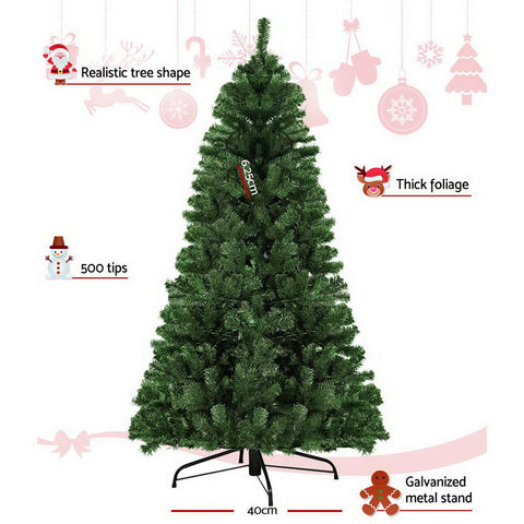 Image of Jingle Jollys 1.8M 6FT Christmas Tree Xmas Decoration Home Decor 500 Tips Green