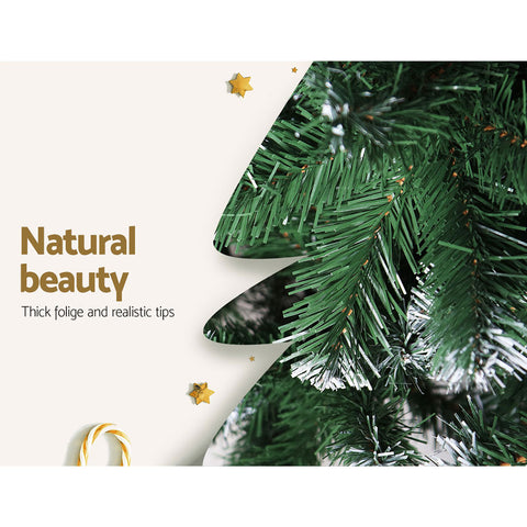 Image of Jingle Jollys Christmas Tree 1.8M Xmas Trees Decorations Snowy Green 800 Tips