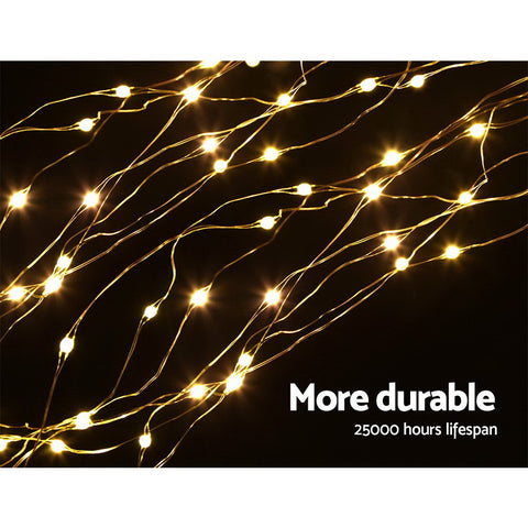 Image of Jingle Jollys 3M Christmas Curtain Fairy Lights String 480 LED Party Wedding