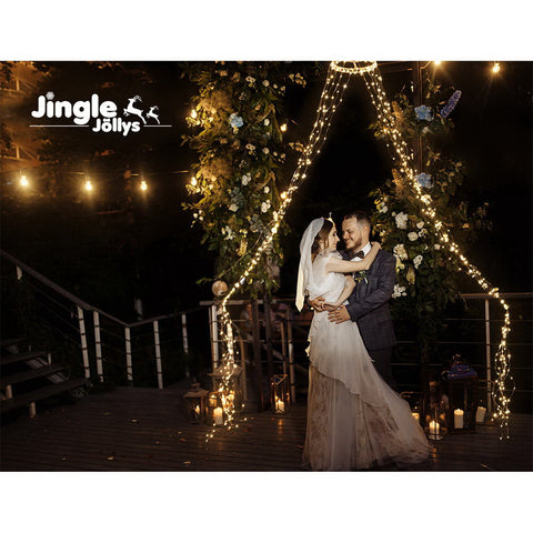 Image of Jingle Jollys 3M Christmas Curtain Fairy Lights String 480 LED Party Wedding