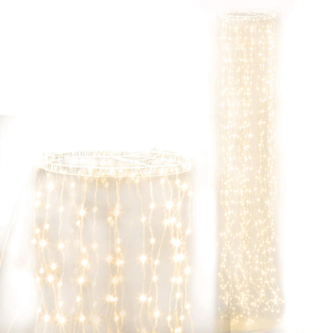 Image of Jingle Jollys Christmas Motif Lights String Waterfall Fairy 720 LED Wedding 3M