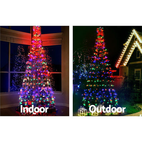 Image of Jingle Jollys 3M LED Christmas Tree Lights 330 LED Xmas Multi Colour Optic Fiber
