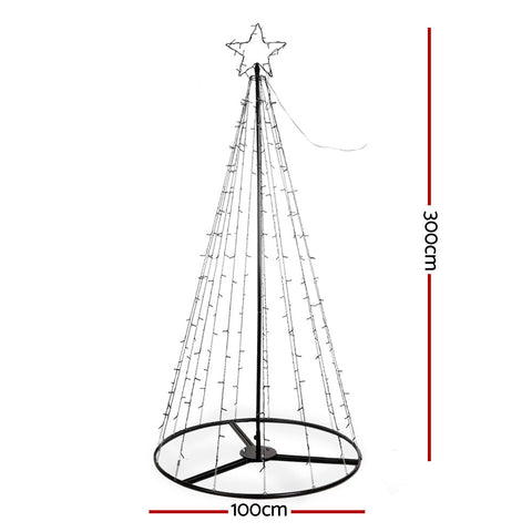Image of Jingle Jollys 3M LED Christmas Tree Lights Xmas 330pc LED Warm White Optic Fiber