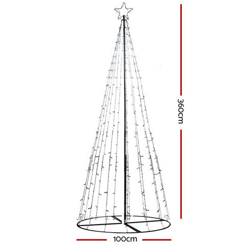 Image of Jingle Jollys Christmas Tree 3.6M 400 LED Christmas Xmas Trees With Lights