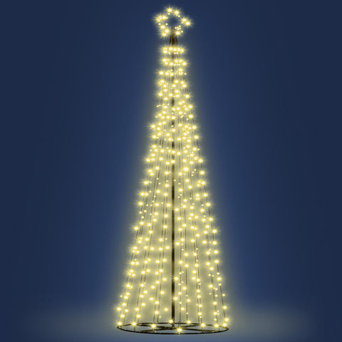 Image of Jingle Jollys 3.6M LED Christmas Tree Lights Xmas 400pc LED Warm White Optic Fiber