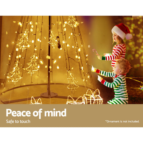 Image of Jingle Jollys Christmas Tree 2.1M 264 LED Xmas Trees Solar Power Warm White