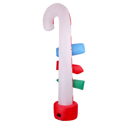 Image of Jingle Jollys 2.4M Christmas Inflatable Santa Guide Candy Pole Xmas Decor LED