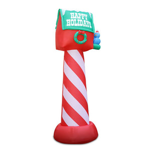Jingle Jollys Inflatable Christmas Mailbox 2.4M Lights Xmas Outdoor Decoration