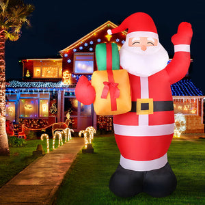 Jingle Jollys 2.4M Christmas Inflatables Santa Xmas Light Decor LED Airpower