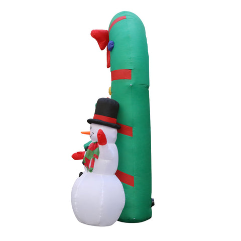 Image of Jingle Jollys 2.8M Christmas Inflatable Giant Arch Way Santa Snowman Light Decor