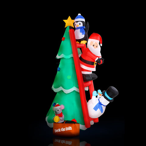 Image of Jingle Jollys Inflatable Christmas Tree Santa 1.8M Decorations Outdoor LED Light