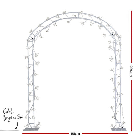 Image of Jingle Jollys Christmas Motif Lights LED Metal Archway Waterproof Outdoor Xmas