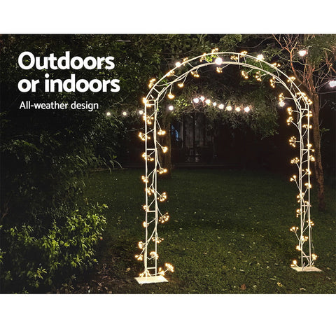 Image of Jingle Jollys Christmas Motif Lights LED Metal Archway Waterproof Outdoor Xmas