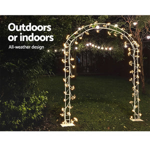 Jingle Jollys Christmas Motif Lights LED Metal Archway Waterproof Outdoor Xmas