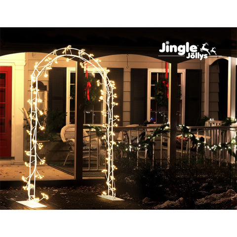 Image of Jingle Jollys Christmas Motif Lights LED Metal Archway Waterproof Outdoor Xmas