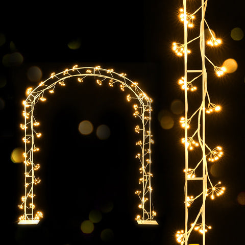 Image of Jingle Jollys Christmas Motif Lights LED Metal Archway Waterproof Outdoor Xmas